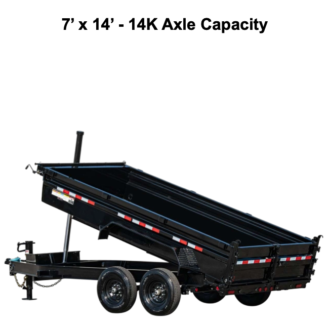 Dump Trailer: 7' x 14' x 2'